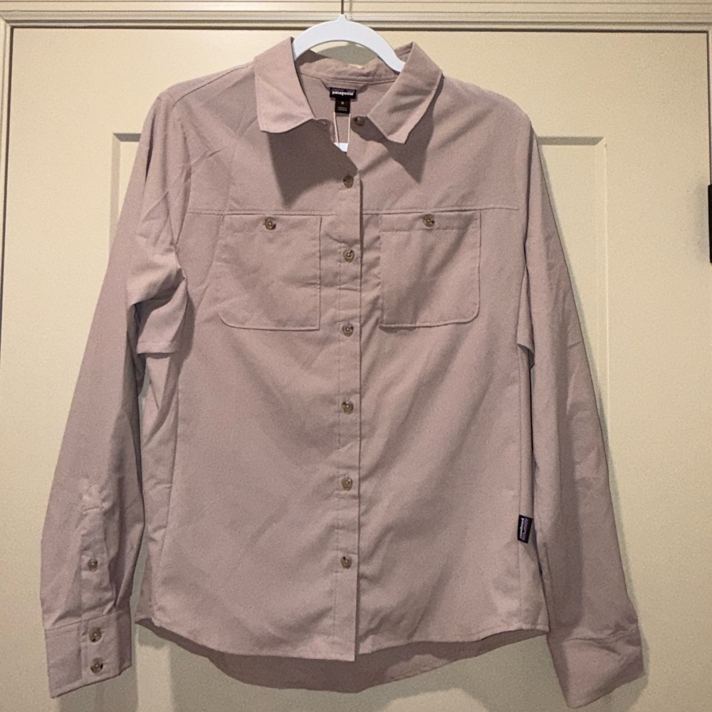 NBW, Patagonia Taupe Button-Up Shirt